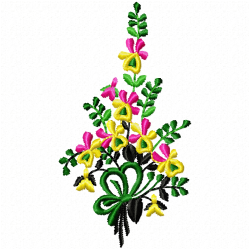 Flowers And Tree Embroidery Design 3